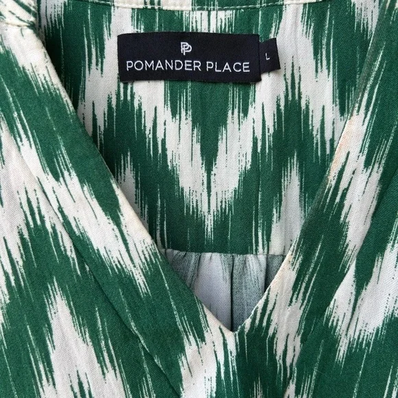 Tuckernuck Pomander Place Ikat Kenzo Tiered Babydoll Dress Bohemian Festival L - Picture 9 of 12